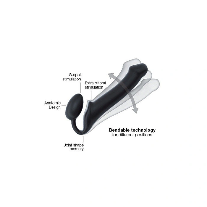 Безремінний страпон Strap-On-Me Flesh XL, повністю регульований, діаметр 4,5 см