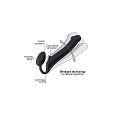 Безремінний страпон Strap-On-Me Violet S, повністю регульований, діаметр 2,7 см