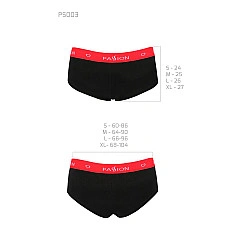 Трусики-шортики Passion PS003 PANTIES XL, black