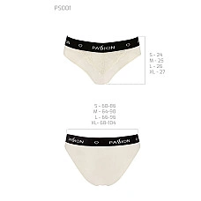 Трусики з широкою гумкою і мереживом Passion PS001 PANTIES L, ecru