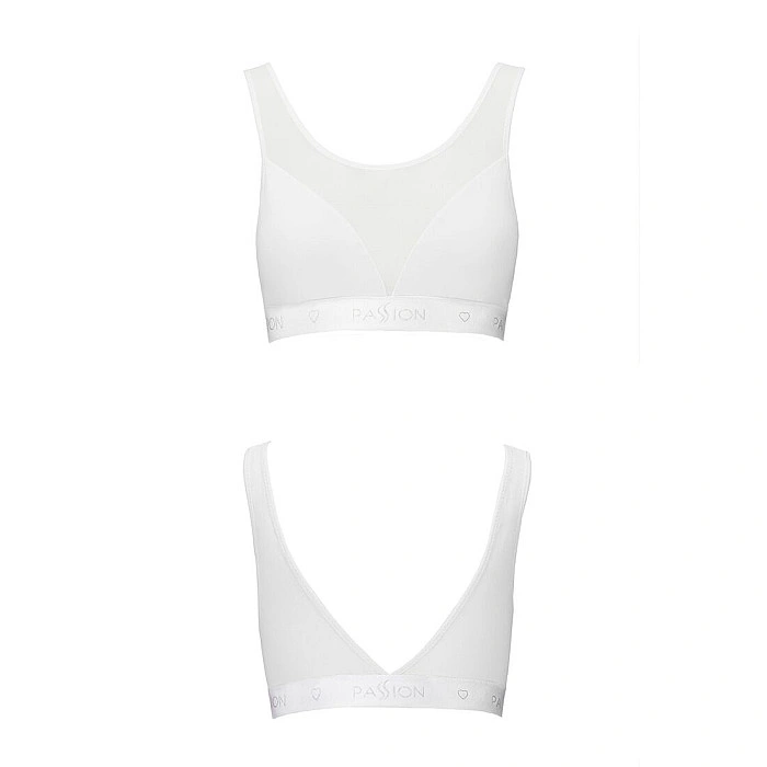 Топ з прозорою вставкою Passion PS002 TOP L, white