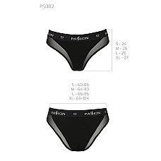 Трусики з прозорою вставкою Passion PS002 PANTIES S, black