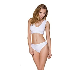 Трусики-бразиліана з бавовни Passion PS005 PANTIES L, white