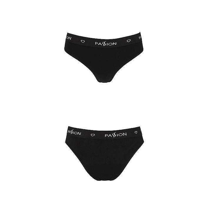Трусики-слипы из хлопка с эластаном Passion PS004 PANTIES L, black