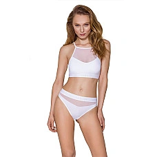 Трусики з прозорою вставкою Passion PS006 PANTIES M, white