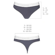 Спортивні трусики-стрінги Passion PS007 PANTIES dark grey, L