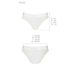 Трусики з прозорою вставкою Passion PS002 PANTIES S, white