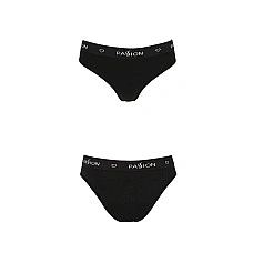 Трусики-сліпи з бавовни та еластаном Passion PS004 PANTIES S, black