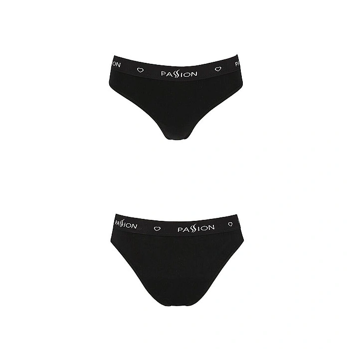 Трусики-слипы из хлопка с эластаном Passion PS004 PANTIES S, black