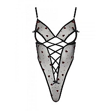 Еротичний боді з малюнком Passion LOVELIA BODY S/M, black