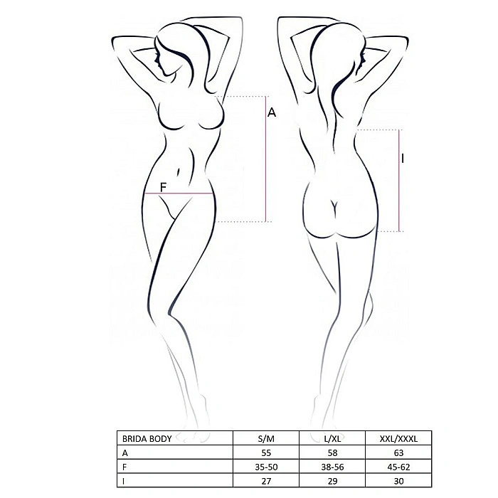 Распродажа!!! Боди BRIDA BODY black L/XL - Passion Exclusive