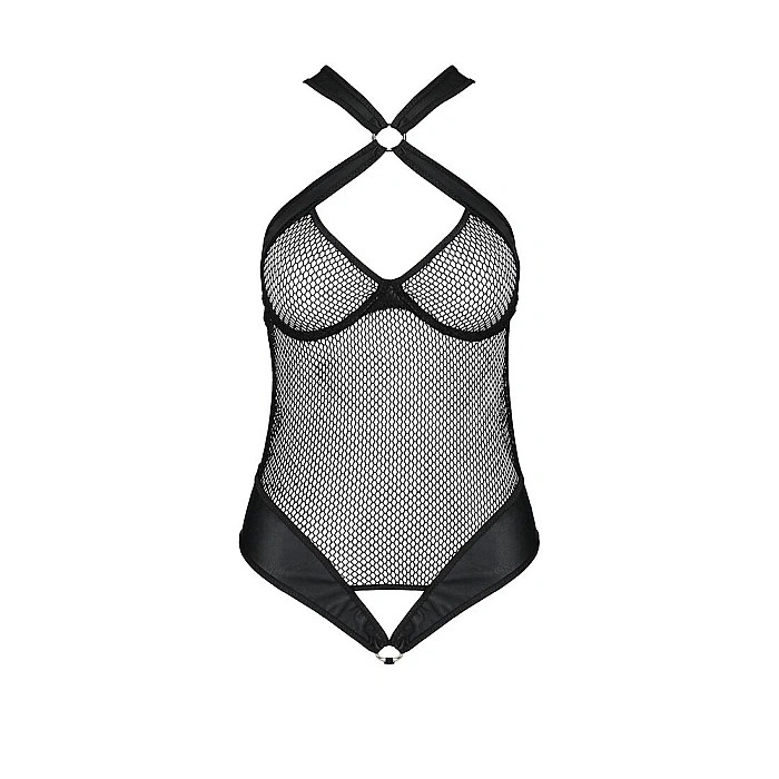 Сітчастий боді з халтером Passion Amanda Body S/M, black