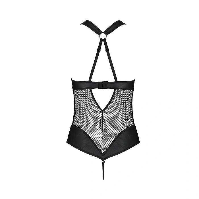 Сітчастий боді з халтером Passion Amanda Body S/M, black