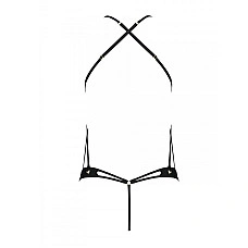 Боді з екошкіри з ремінцями та перфорацією Tamaris Body black S/M — Passion
