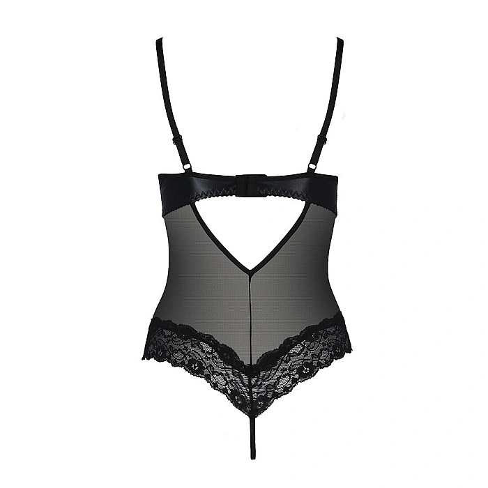Боди с открытой грудью Passion Exclusive NORTH BODY L/XL, black