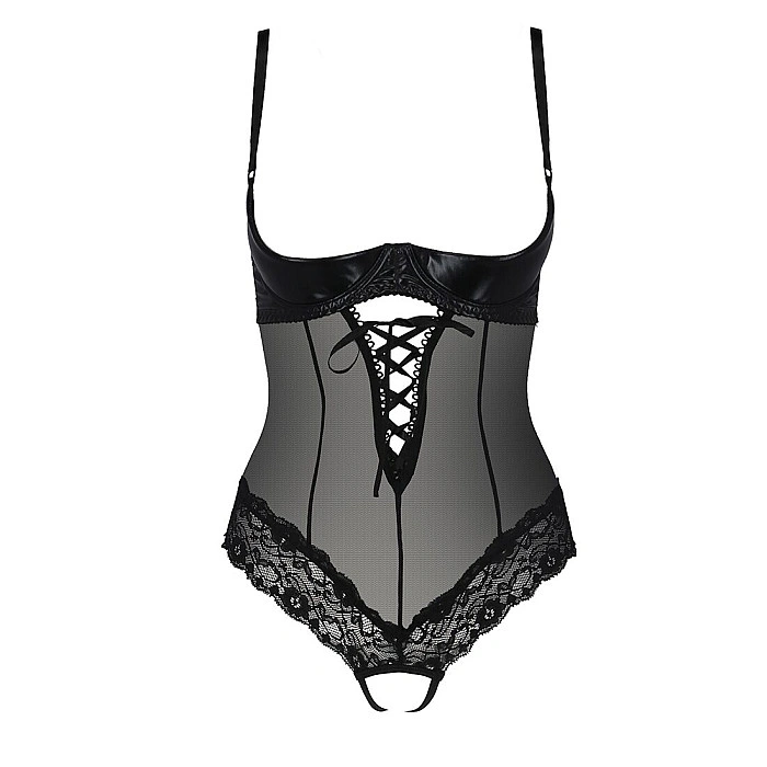 Боди с открытой грудью Passion Exclusive NORTH BODY L/XL, black