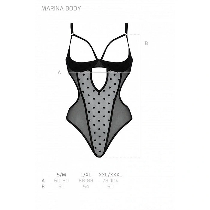 Боді MARINA BODY black L/XL - Passion