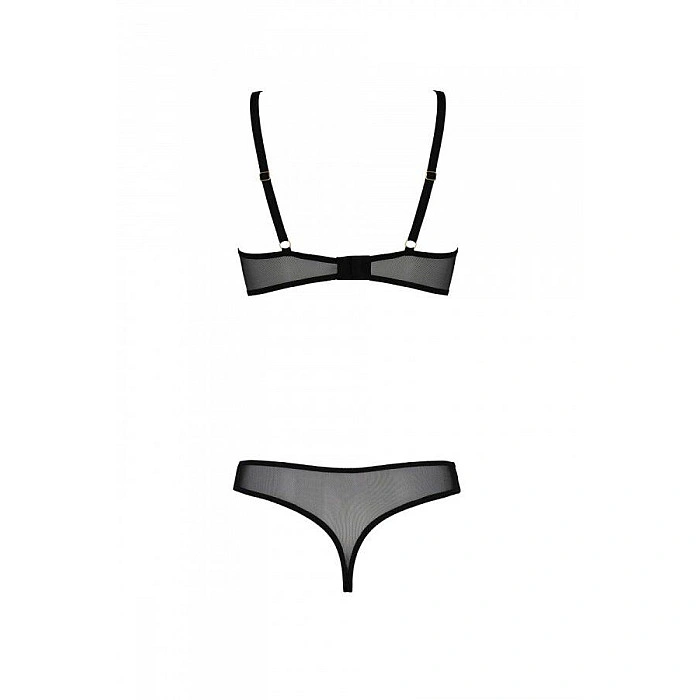 Эротическое боди Passion MARINA BODY, S/M, black, с открытыми чашками