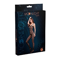 Прозорий бодістокінг Moonlight Model 03 XS-L Black, з доступом