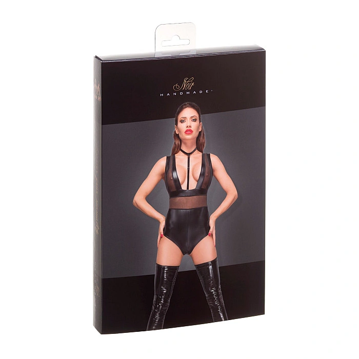 Боди с мокрым эффектом Noir Handmade F183 Powerwetlook body, S