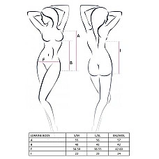 Боді LORAINE BODY red L/XL - Passion Exclusive