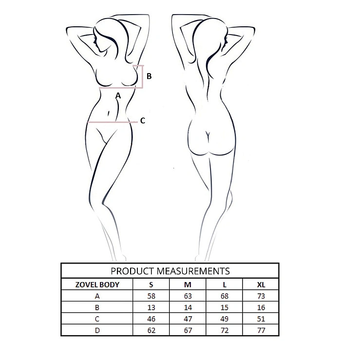 Боди Passion ZOVEL BODY light pink S