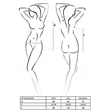 Боді монокіні з глибоким декольте Passion OTAVIA BODY L/XL, black