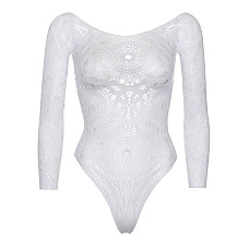 Боді Leg Avenue Snap crotch thong back teddy White M/L