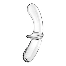 Двосторонній скляний дилдо Satisfyer Double Crystal Transparent, боросилікатне скло, унісекс