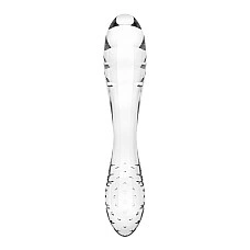 Двосторонній скляний дилдо Satisfyer Dazzling Crystal 1 Transparent, дуже міцний, без стопера