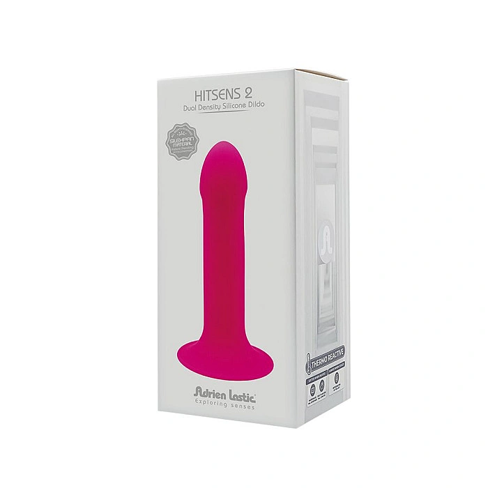 Дилдо с присоской Adrien Lastic Hitsens 2 Pink, отлично для страпона, макс. диам. 4см, длина 16,7см