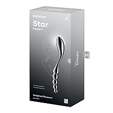 Металлический дилдо Satisfyer Star Force 1, двусторонний, можно нагревать и охлаждать