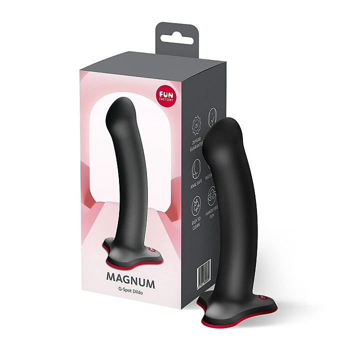 Фаллоимитатор Fun Factory MAGNUM Black, очень гибкий, длина 18,3 см, диаметр 3,7 см