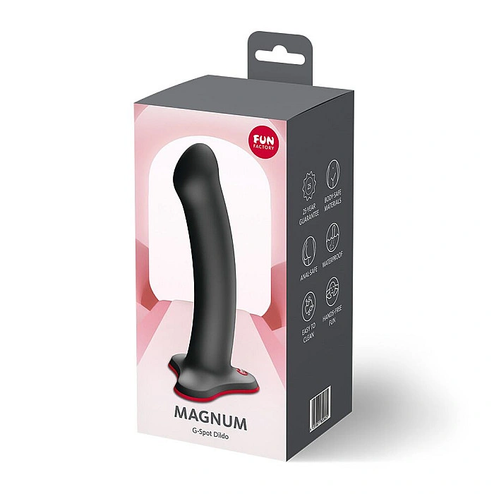 Фаллоимитатор Fun Factory MAGNUM Black, очень гибкий, длина 18,3 см, диаметр 3,7 см