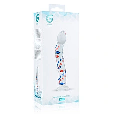 Скляний дилдо з вигинами і малюнком Gildo Glass Dildo No. 3