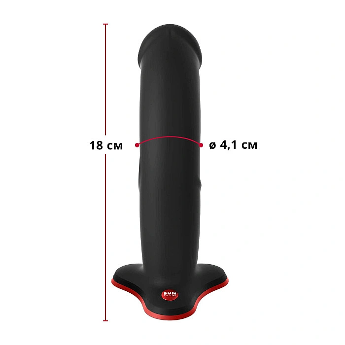 Фаллоимитатор Fun Factory THE BOSS STUB, черный, реалистичная текстура, длина 17,9 см, диаметр 4,1 см