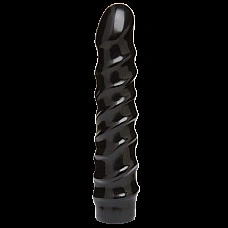 Дилдо Doc Johnson CodeBlack - 8 Inch Raging Vac-U-Lock со стимулирующим рельефом, диаметр 3,8см