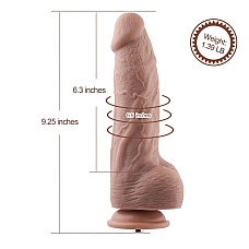 Гибкий фаллоимитатор для секс-машин Hismith 9.25″ Silicone Dildo, система KlicLok