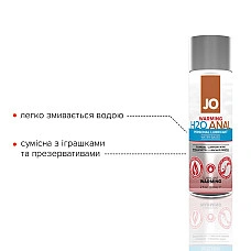 Анальная смазка JO ANAL H2O — WARMING (60 мл) разогревающая, на водной основе