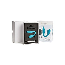 Подвійний вібратор S Pleasures Premium Delight, бірюзовий, для клітора та точки G, 10 режимів