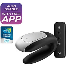 Смарт-вибратор для пар Satisfyer Double Fun (Black) с пультом ДУ