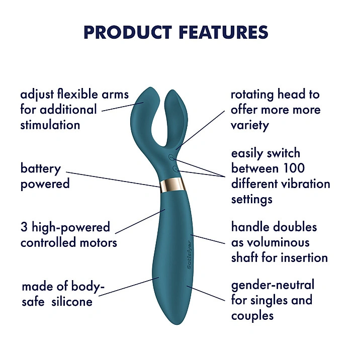 Вібратор для пар Satisfyer Endless Fun Battery Series, три мотора, багатофункціональний