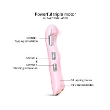 Вибратор Love To Love SWAP - BABY PINK, с пульсирующей жемчужиной для точки G, 3 мотора, гнется