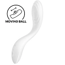Вібратор із перлинною стимуляцією точки G Satisfyer Rrrolling Pleasure White