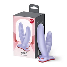 Двойной фаллоимитатор Fun Factory RYDE Purple, гибкие стволы, присоска