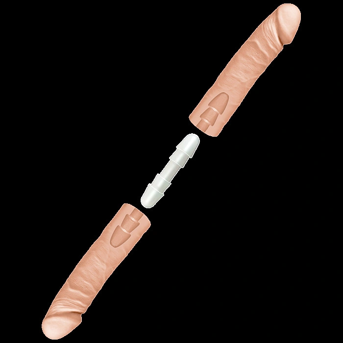Фаллоимитатор двойной Doc Johnson The D - Double D - 16 Inch - ULTRASKYN, диаметр 4,4см, Vack-U-Lock