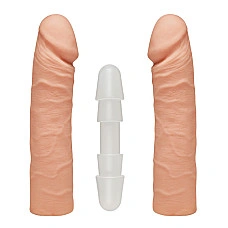 Фалоімітатор подвійний Doc Johnson The D - Double D - 16 Inch - ULTRASKYN, діаметр 4,4 см, Vack-U-Lo