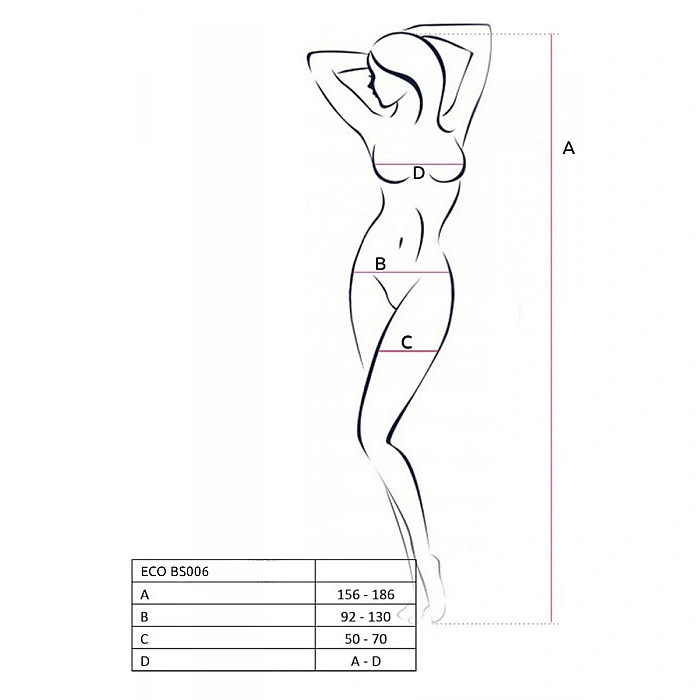 Бодистокинг Passion ECO BS006 white, с доступом, халтер, имитация подвязок