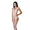 Бодістокінг Passion BS066 One Size, White, комбінезон, імітація панчіх і пояса з гартерами