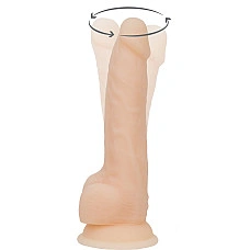 Фаллоимитатор с вибрацией и ротацией Naked ADDICTION James 8″ Rotating & Vibrating Dong, пульт ДУ
